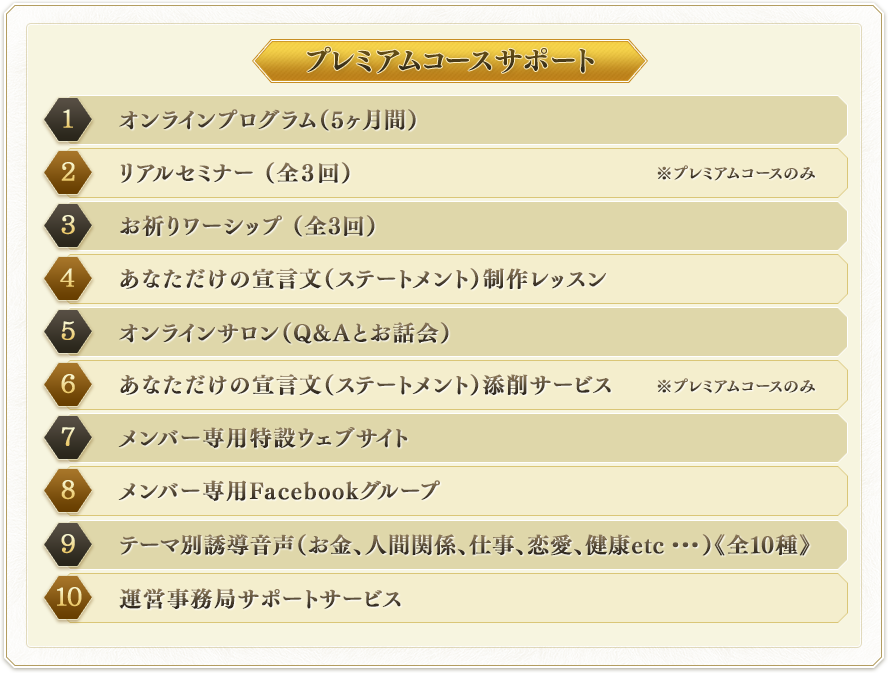 プレミアムコースサポート