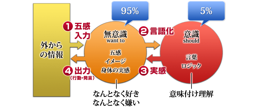 五感・イメージ(無意識)で感知図