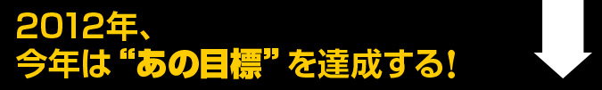 2012年、今年はあの目標を達成する！