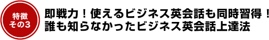 即戦力！使えるビジネス英会話も同時習得！誰も知らなかったビジネス英会話上達法