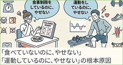 「食べていないのに、やせない」「運動しているのに、やせない」の根本原因