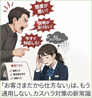 「お客さまだから仕方ない」は、もう通用しない。企業に求められるカスハラ対策の新常識
