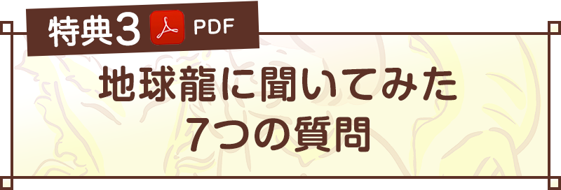 特典③地球龍に聞いてみた7つの質問（PDF）