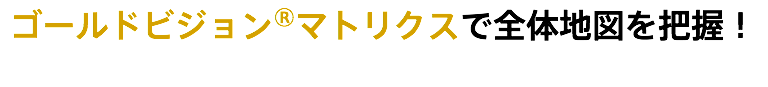 ゴールドビジョン®マトリクスで全体地図を把握！