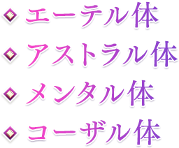 ・エーテル体・アストラル体・メンタル体・コーザル体