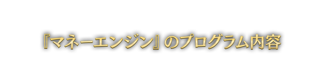 『マネーエンジン』プログラムの内容