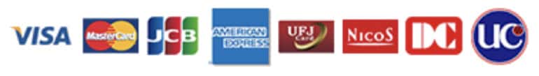 VISA / MasterCard / JCB / AMEX / Diners