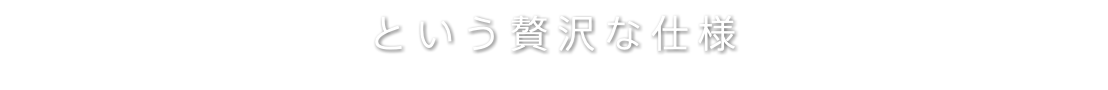 という贅沢な仕様