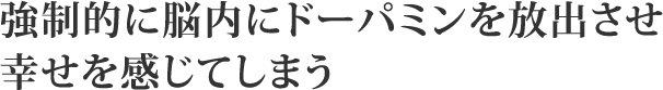 強制的に脳内にドーパミンを放出させ幸せを感じてしまう