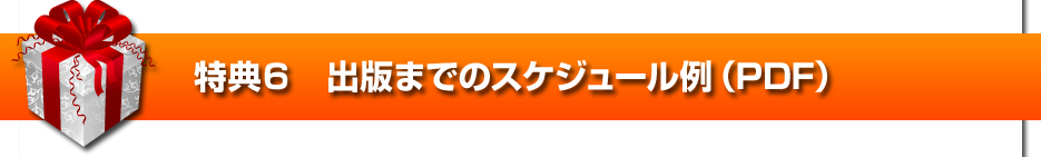特典６　出版までのスケジュール例（PDF）