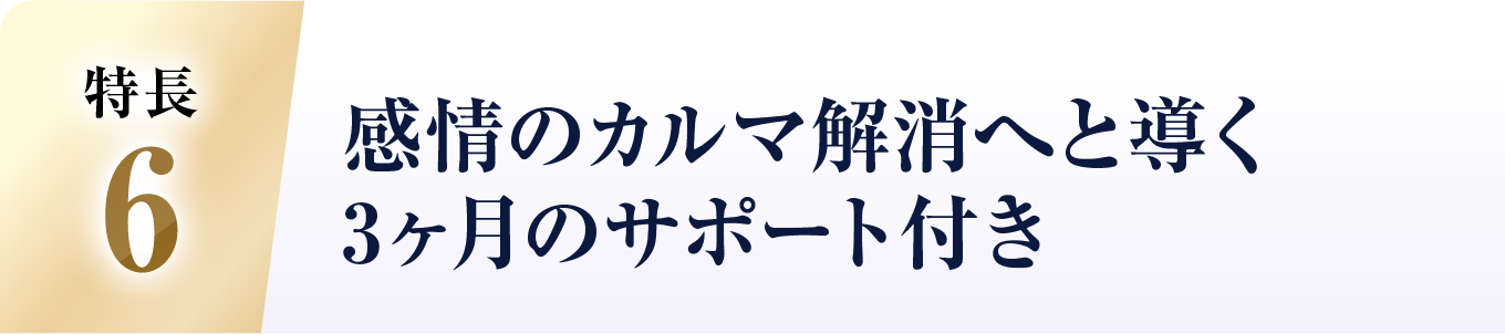 感情のカルマ解消へと導く3ヶ月のサポート付き