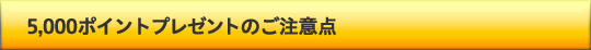 5,000ポイントプレゼントのご注意点