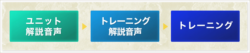 トレーニングの流れ