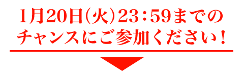 12月24日（木）23：59までのチャンスにご参加ください。