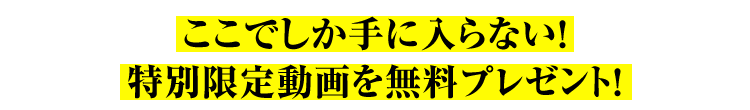 ここでしか手に入らない！特別限定動画を無料プレゼント！
