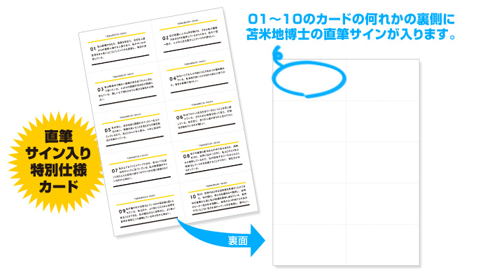 苫米地博士による直筆サインが入った特別仕様カード