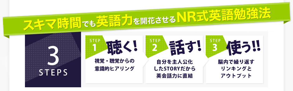 スキマ時間でも英語力を開花させるNR式英語勉強法