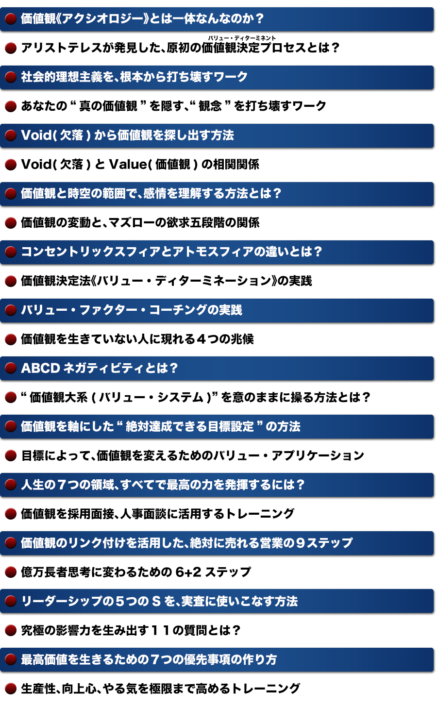 ２日間のプログラムの中で、あなたが学ぶ内容とは・・・？